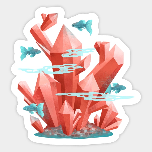 Underwater Crystal Sticker by beesants